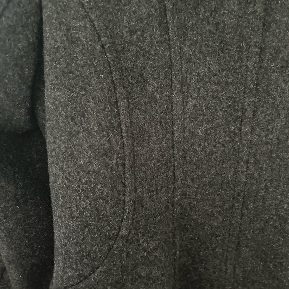 Cato Dark Gray Hooded Wool Pea Coat - Picture 5 of 11